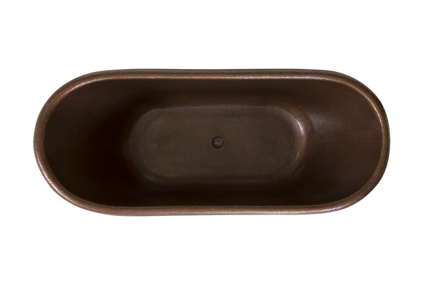 Hammered Freestanding Copper Bath