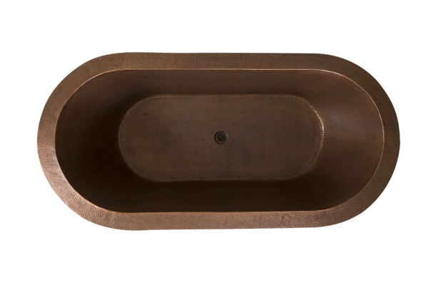 Copper Freestanding Oval Bath