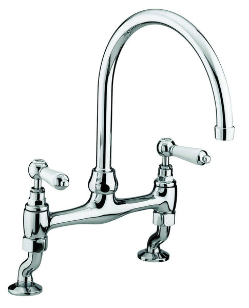 Millau - Bridge Sink Mixer - Metal Lever