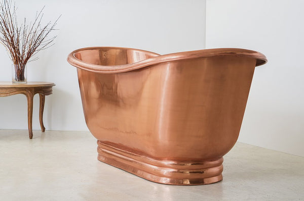 Shiney Copper Apron Bath