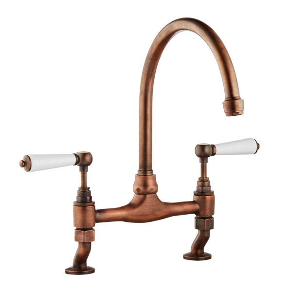 Millau - Bridge Sink Mixer - Metal Lever