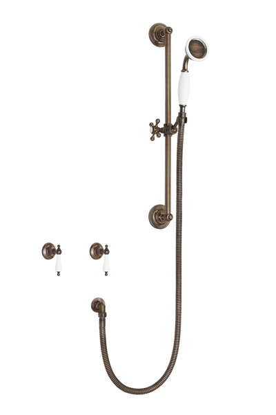 Wall Tap Shower System With Slide Bar Handshower