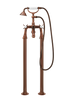 Bath Shower Mixer On Pipe Stands - Metal Lever