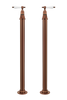 Bath Pillar Taps On Pipe Stands - Porcelain