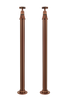 Bath Pillar Taps On Pipe Stands - Metal Lever