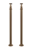 Bath Pillar Taps On Pipe Stands - Porcelain