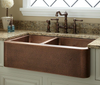Hammered Copper Double Butler Sink