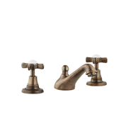 Three Hole Lever Taps -  Low Level Spout - Metal Lever